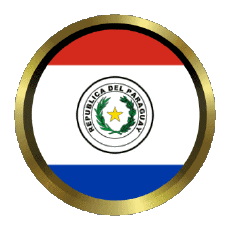 Fahnen Amerika Paraguay Rund - Ringe 