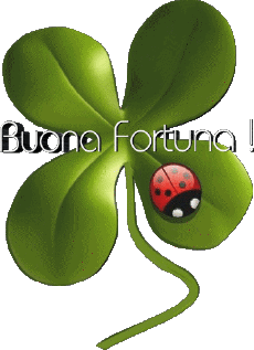 Nachrichten Italienisch Buona Fortuna Transparenter Hintergrund 01 
