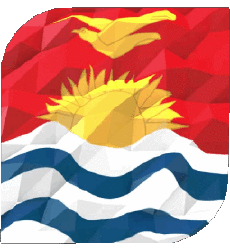 Bandiere Oceania Kiribati Quadrato 