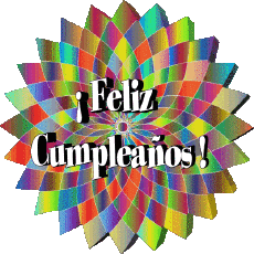 Mensajes Español Feliz Cumpleaños Abstracto - Geométrico Fondo transparente 022 