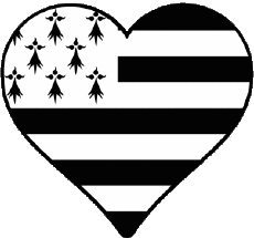 Flags France Regions Brittany Heart 