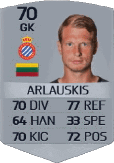 Multimedia Videospiele F I F A - Karten Spieler Litauen Giedrius Arlauskis 