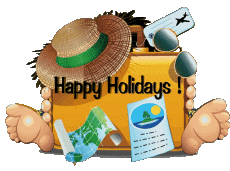 Messages Anglais Happy Holidays Fond Transparent 13 