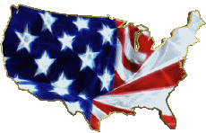 Drapeaux Amériques U.S.A - National carte 