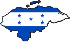 Flags America Honduras Map 