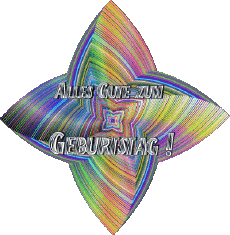 Messages German Alles Gute zum Geburtstag Zusammenfassung - geometrisch Transparent Background 018 