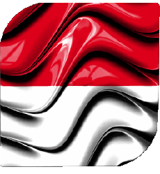 Drapeaux Asie Indonésie Carré 