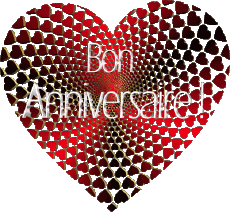 Messagi Francese Bon Anniversaire Coeur 006 