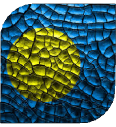 Drapeaux Océanie Palaos Carré 