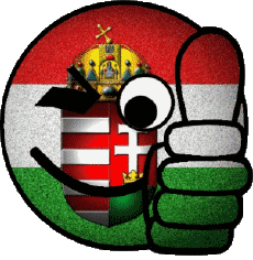 Banderas Europa Hungría Smiley - OK 