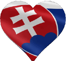 Banderas Europa Eslovaquia Corazón 
