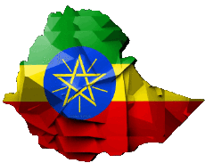 Banderas África Etiopía Mapa 