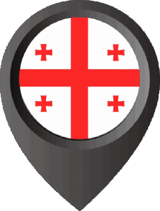 Flags Asia Georgia Location Pin 