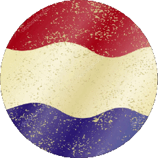 Flags Europe Netherlands Round 
