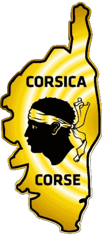 Banderas Francia Regiones Córcega Mapa 