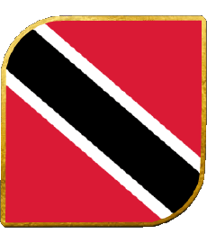 Drapeaux Amériques Trinité et Tobago Carré 