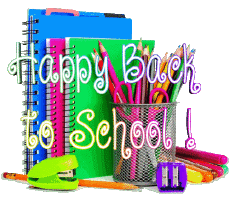 Messagi Inglese Happy Back to School Sfondo trasparente 004 