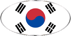Fahnen Asien Südkorea Oval 01 