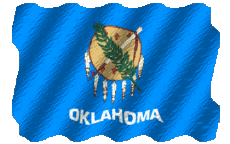 Flags America U.S.A - States Oklahoma Waving 