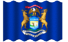 Bandiere America U.S.A - Stati Michigan Sventola 