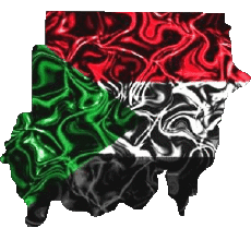Drapeaux Afrique Soudan Carte 
