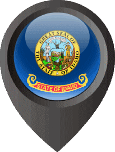 Flags America U.S.A - States Idaho Location Pin 