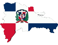 Banderas América República Dominicana Mapa 