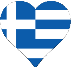 Bandiere Europa Grecia Cuore 