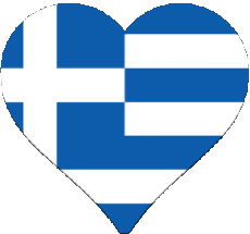 Flags Europe Greece Heart 