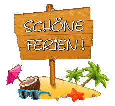 Messages Allemand Schöne Ferien Fond Transparent 22 