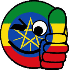 Drapeaux Afrique Ethiopie Smiley - OK 