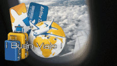 Messages Spanish Buen Viaje Animated Background 002 