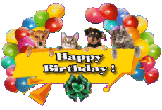Messages English Happy Birthday Animals 007 