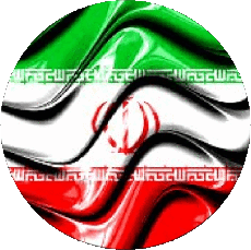 Drapeaux Asie Iran Rond 
