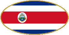 Drapeaux Amériques Costa Rica Ovale 01 