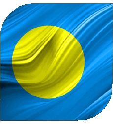 Bandiere Oceania Palau Quadrato 