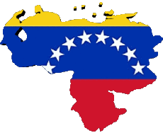 Bandiere America Venezuela Carta Geografica 