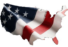 Fahnen Amerika U.S.A Karte 