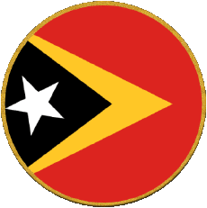 Drapeaux Asie Timor Oriental Rond 