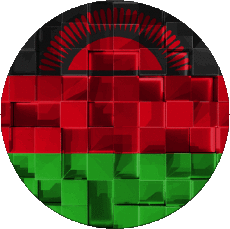 Drapeaux Afrique Malawi Rond 