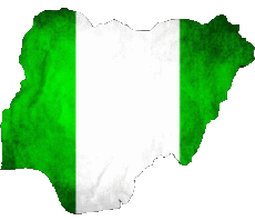 Drapeaux Afrique Nigéria Carte 
