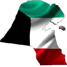 Banderas Asia Kuwait Mapa 