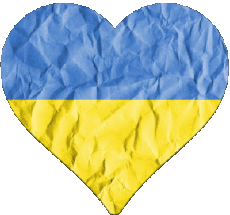 Flags Europe Ukraine Heart 