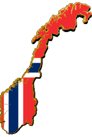 Bandiere Europa Norvegia Carta Geografica 
