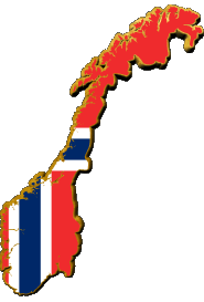 Flags Europe Norway Map 