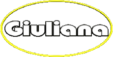 First Names FEMININE - Italy G Giuliana 