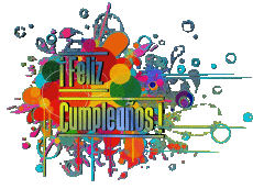 Nachrichten Spanisch Feliz Cumpleaños Abstracto - Geométrico Transparenter Hintergrund 008 