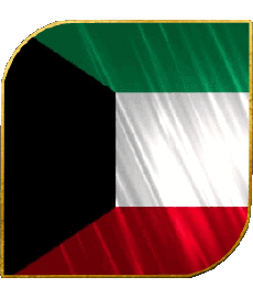 Bandiere Asia Kuwait Quadrato 