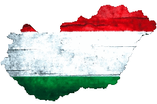 Flags Europe Hungary Map 