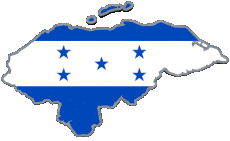 Flags America Honduras Map 